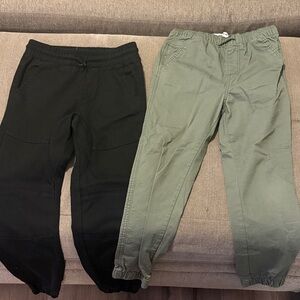 Kids Dual Pack Black and Green Joggers